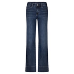 red button wide leg jeans