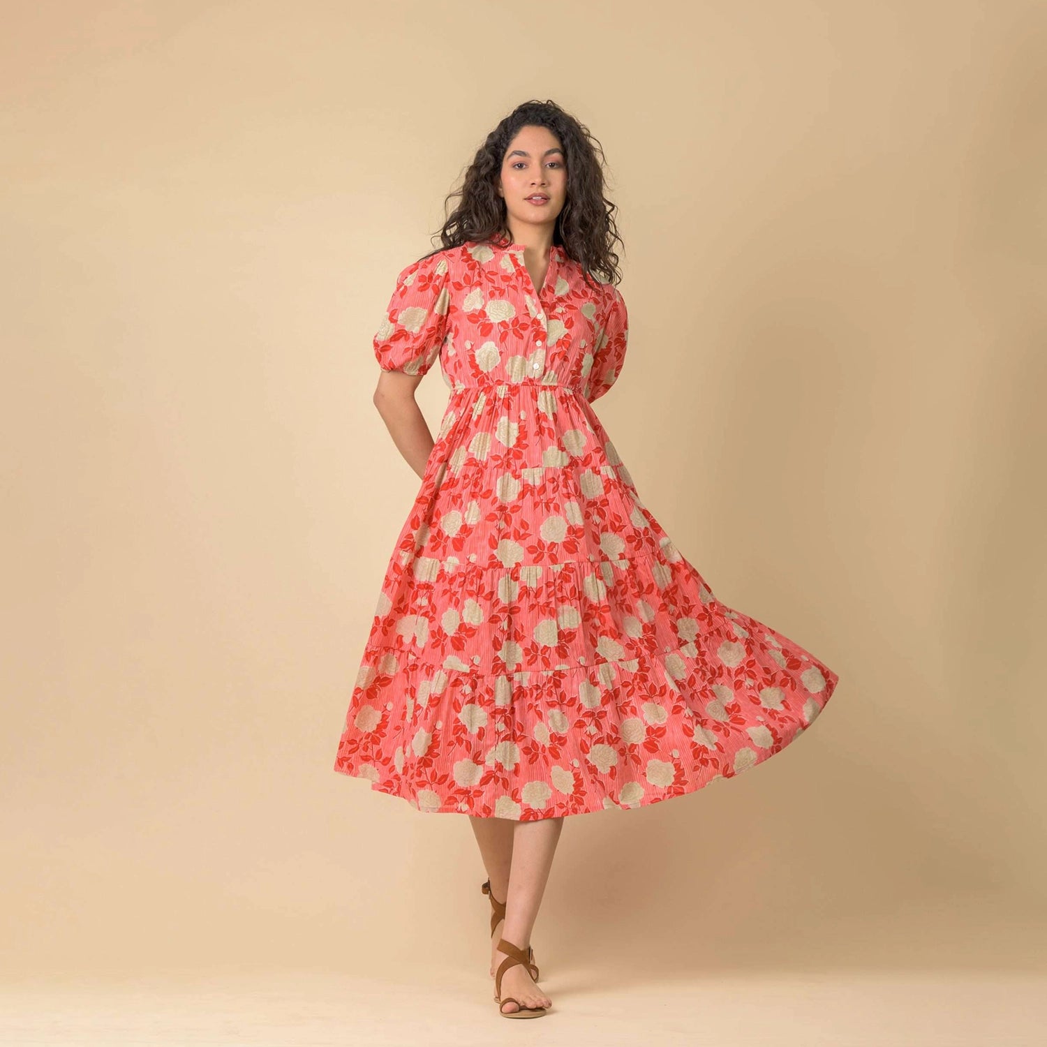 Sylvie Rouge Red Midi Dress