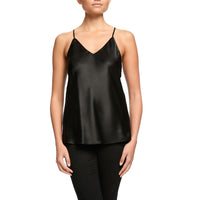 black silk camisole