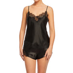 black silk top