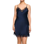 silk lace navy chemise