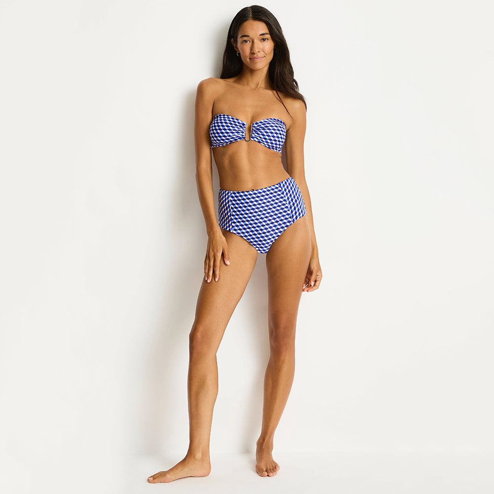  sea level high waist bikini bottom and bandeau top