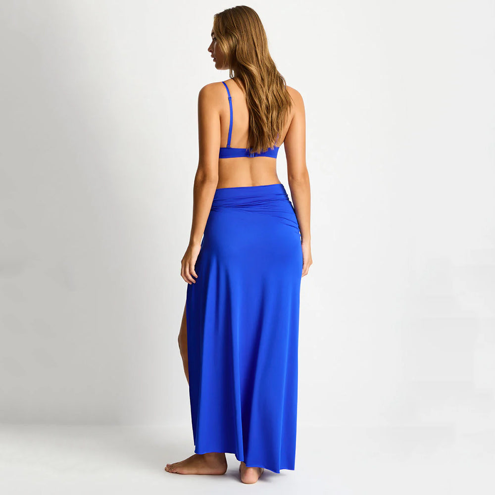 sea level blue multi skirt
