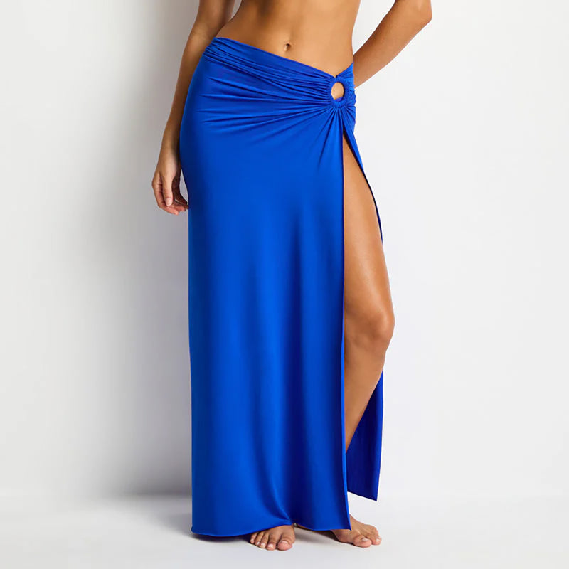 sea level blue multi skirt