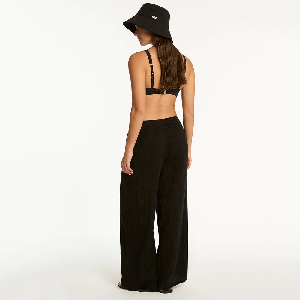sea level sunset black beach pant on back