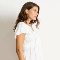 sea level white maxi day dress close up