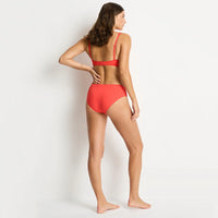 sea level cross front orange bikini top and bottom back