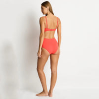 sea level orange bikini bottom and top back