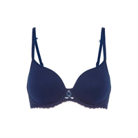 navy blue bra on a white background