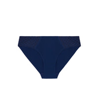 navy blue underwear with textured waistband on a white background