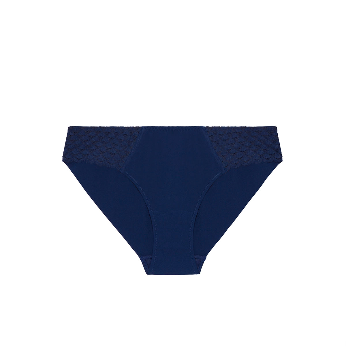 navy blue underwear with textured waistband on a white background