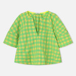 dr bloom yellow check t shirt