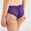 purple lace shorty set