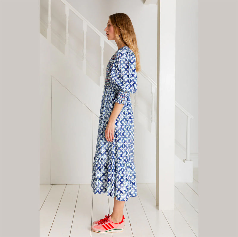 bonte long blue dress