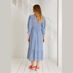 bonte long blue dress
