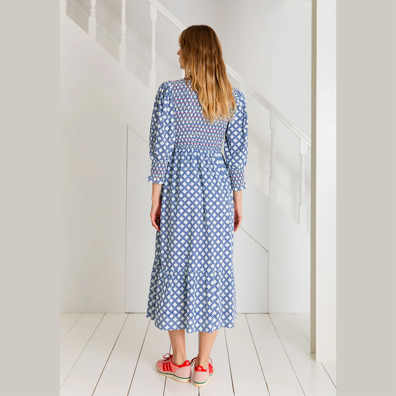 bonte long blue dress