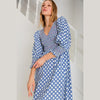 bonte long blue dress