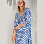 bonte long blue dress