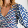 bonte long blue dress