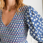 bonte long blue dress