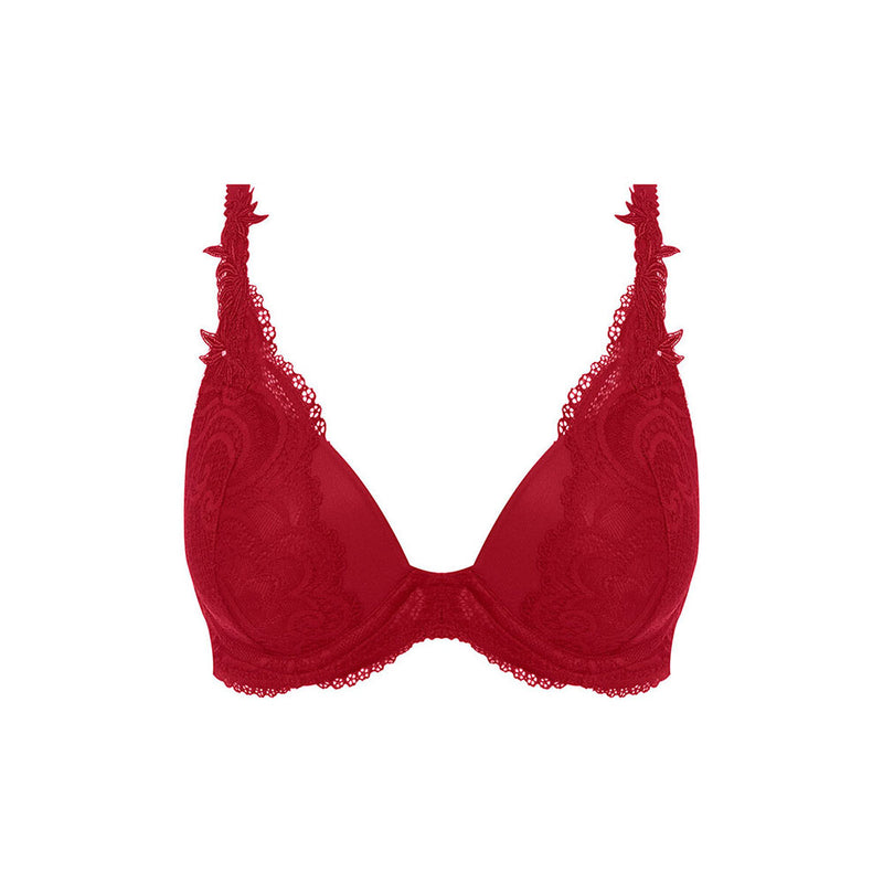 Izumi Merlot Underwired Plunge Bra