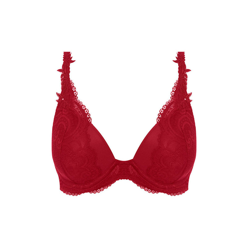 Izumi Merlot Underwired Plunge Bra