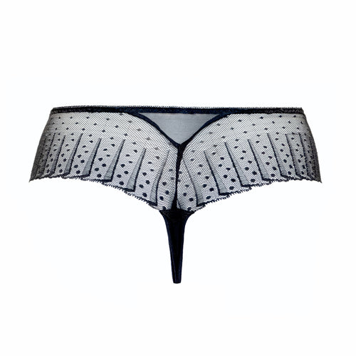 amoure black lace thong