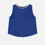dr bloom blue linen top