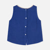 dr bloom blue linen top