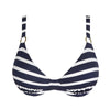 blue stripe bikini top