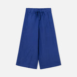 dr bloom blue linen trousers