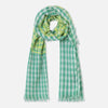 dr bloom green checked scarf