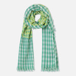 dr bloom green checked scarf