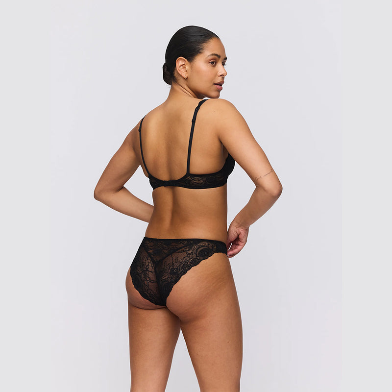 marie jo black bra and briefs set