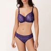 Cassiopee Dark Purple Full Cup Bra