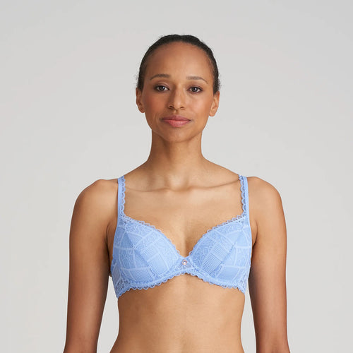 blue plunge bra