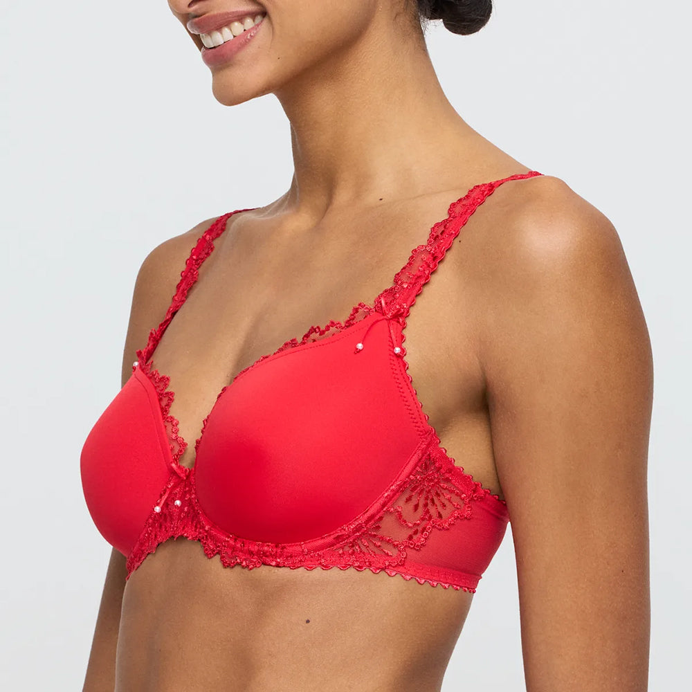 marie jo jane true red lace bra