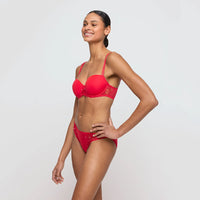marie jo jane red balcony bra and brief set