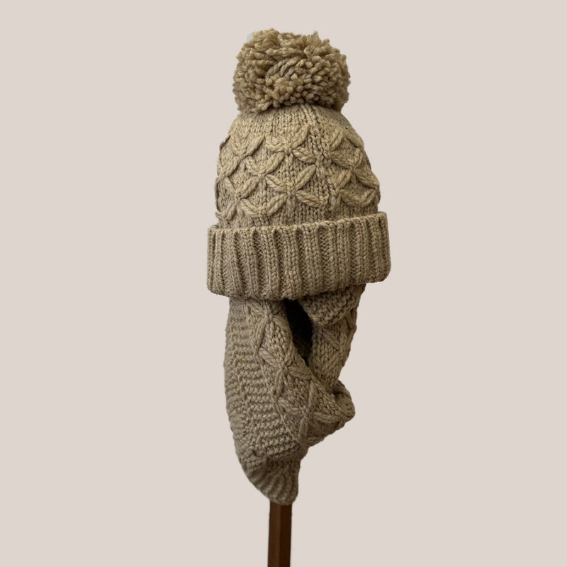 seeberger beige knit hat