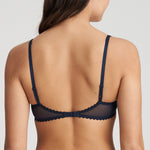 Jane Velvet Blue Lace Balconette Padded Bra