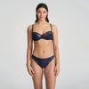 Jane Velvet Blue Lace Balconette Padded Bra