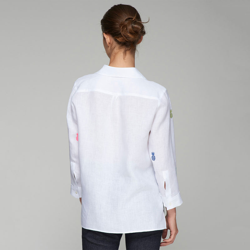 vilagallo pineapple white shirt