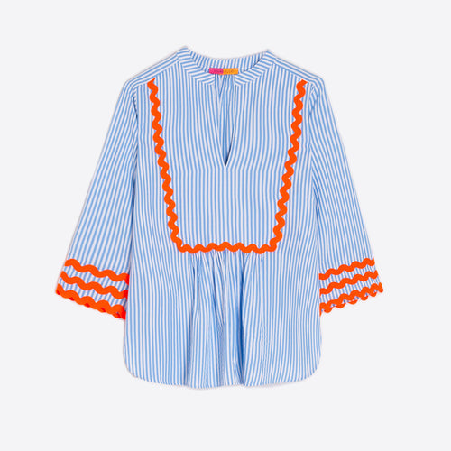 vilagallo blue stripe shirt