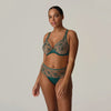 green plunge bra