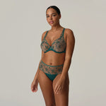 green plunge bra