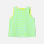 dr bloom check sleeveless top