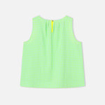dr bloom check sleeveless top