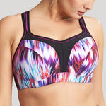 Digital Stripe Wired Sports Bra