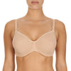 Microfibre underwired nursing bra, Nude
