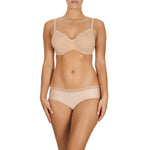 Microfibre underwired nursing bra, Nude